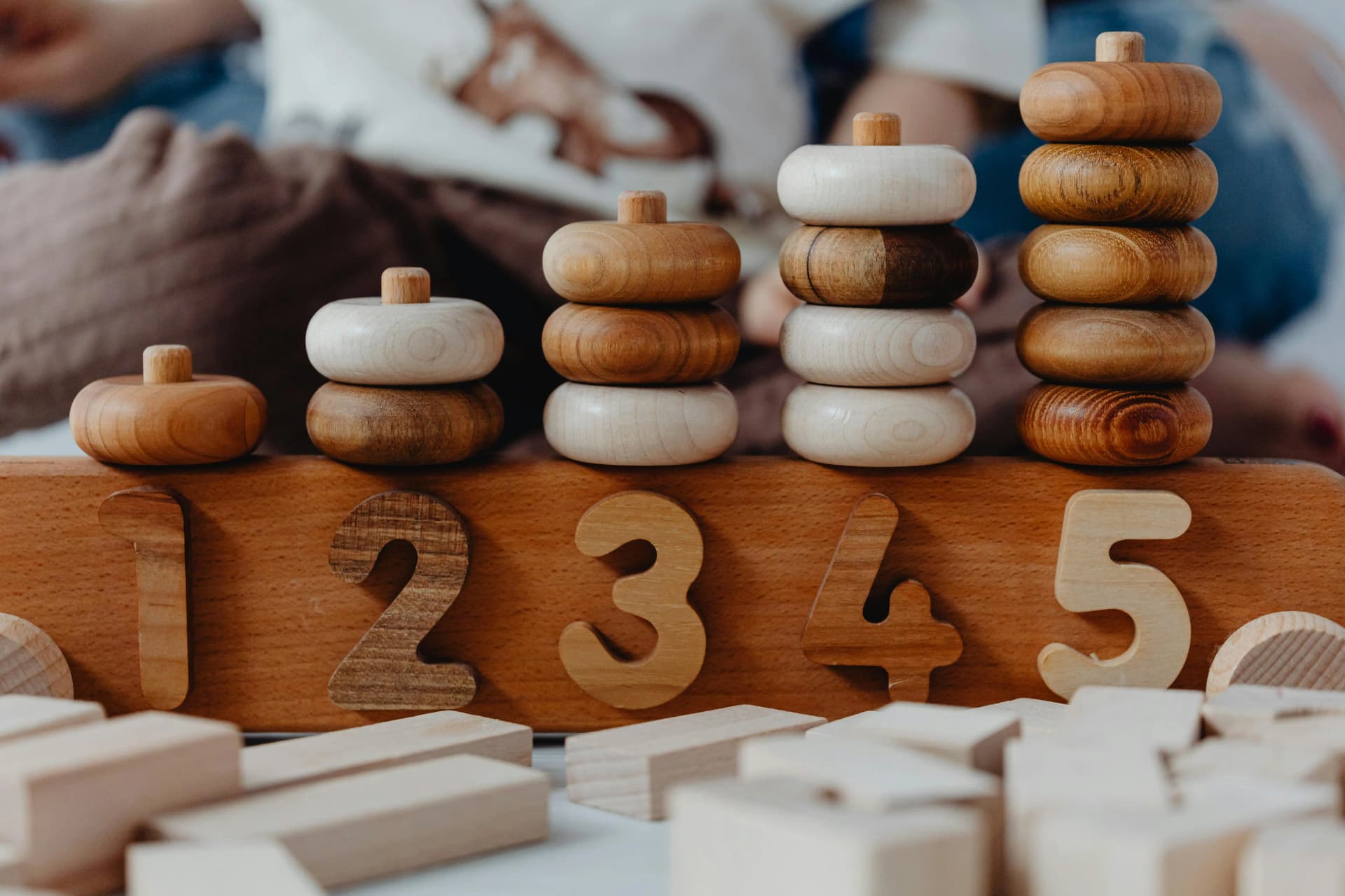 Image of some wood blocks with numbers on them