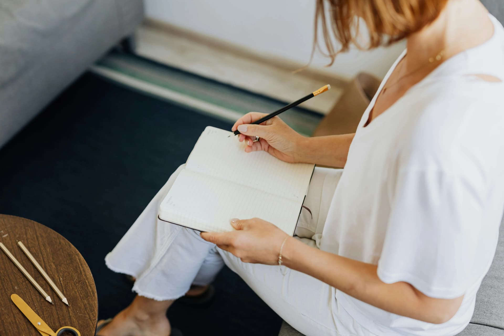 Woman studying